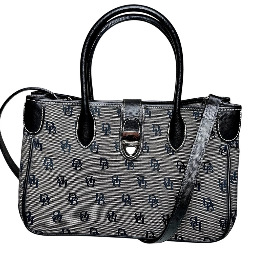 Dooney & Bourke Signature Double Handle Tote Bag Small Black Vintage Purse - Picture 16 of 16